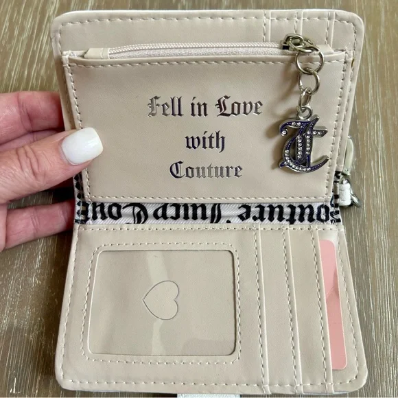 NWT Juicy Couture Gothic Denim bestseller satchel purse w wallet & heart charm - Picture 13 of 13